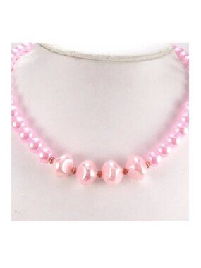 Francesca Visconti Necklace Pink Faux Pearls 18.5" NWOT Perfect 17937